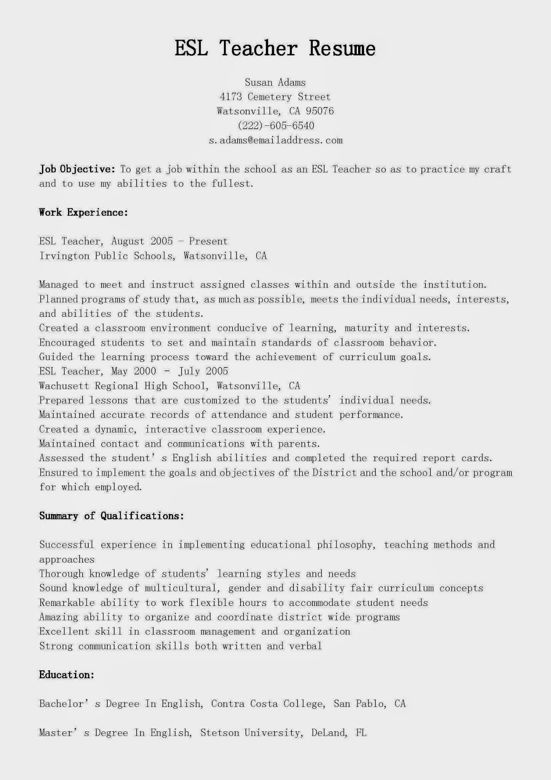Writing resume for chef position